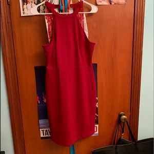 Red bodycon dress